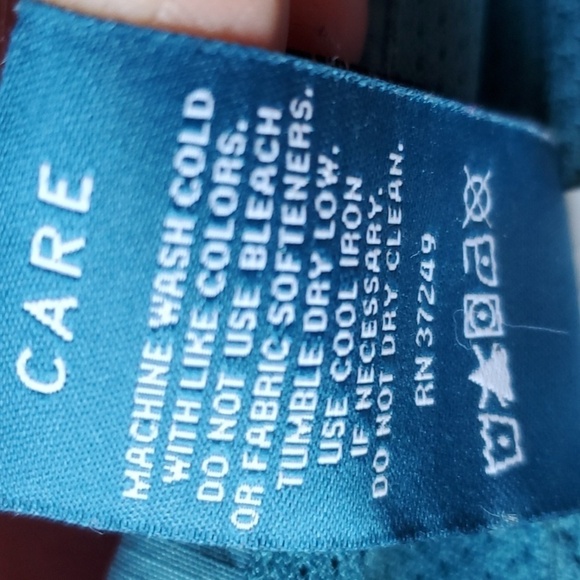 REI teal SS performance shirt 100 tactel nylon size XL secret pockets - Picture 7 of 9